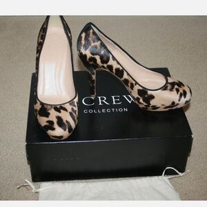 J.CREW PIA CALF HAIR PUMPS SIZE 7M VINTAGE SAND